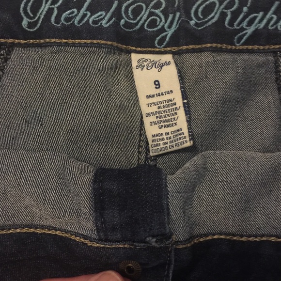 Rebel by Right Button Snap Denim Mini Skirt Sz 9 - Picture 5 of 5